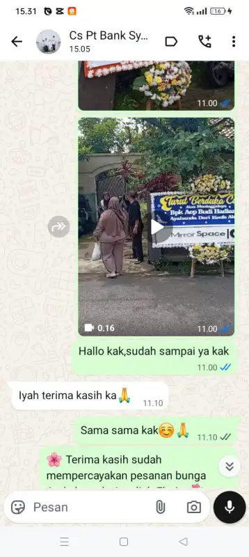 Testimonial Papan Bunga KOTAWARINGIN BARAT